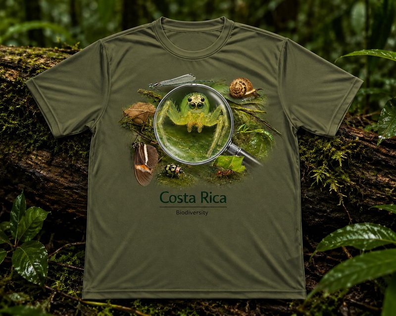 Cuadro pintado a mano con motivos del bosque tropical